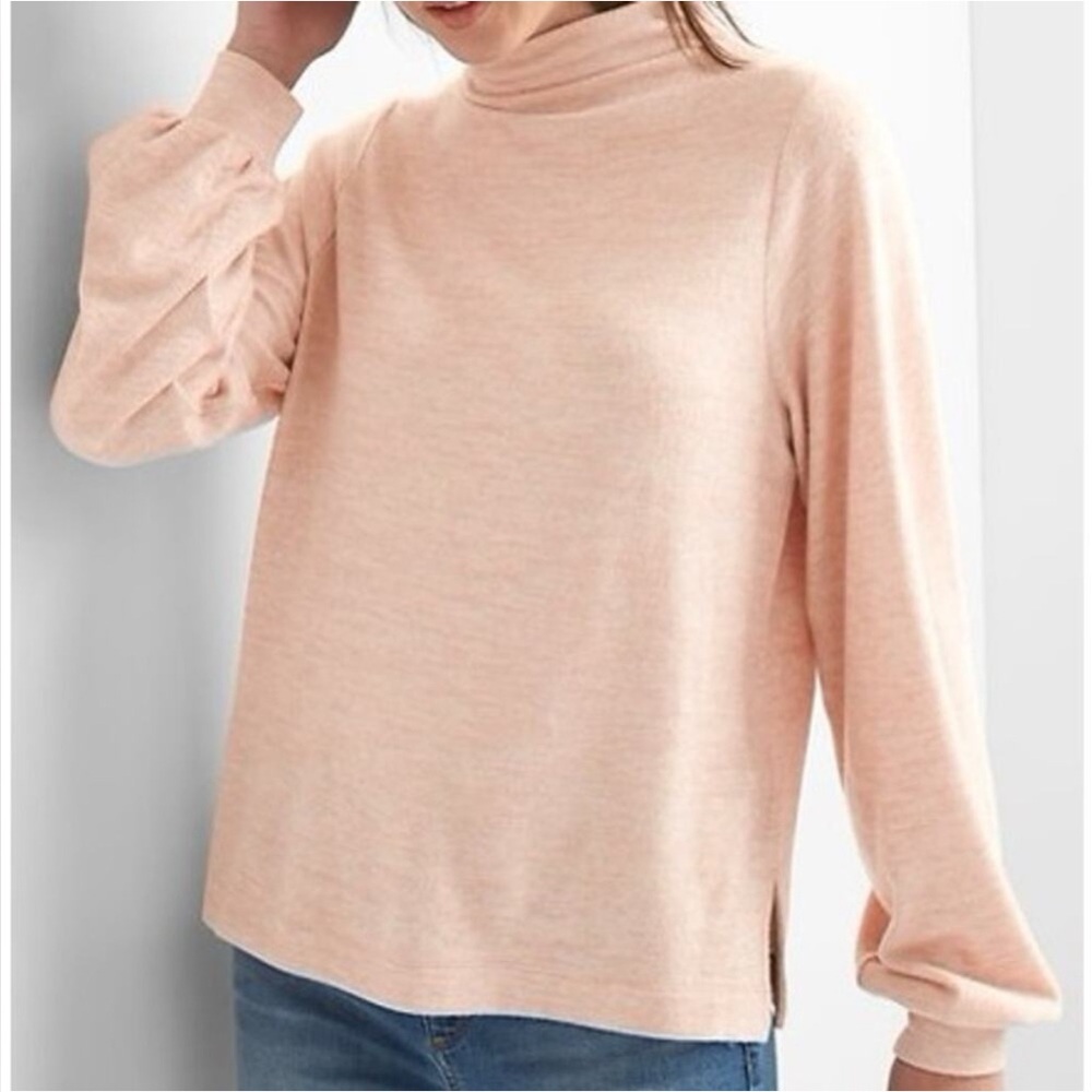 Gap NWT Softspun Funnel Neck Lightweight Pink Sweater Size Small